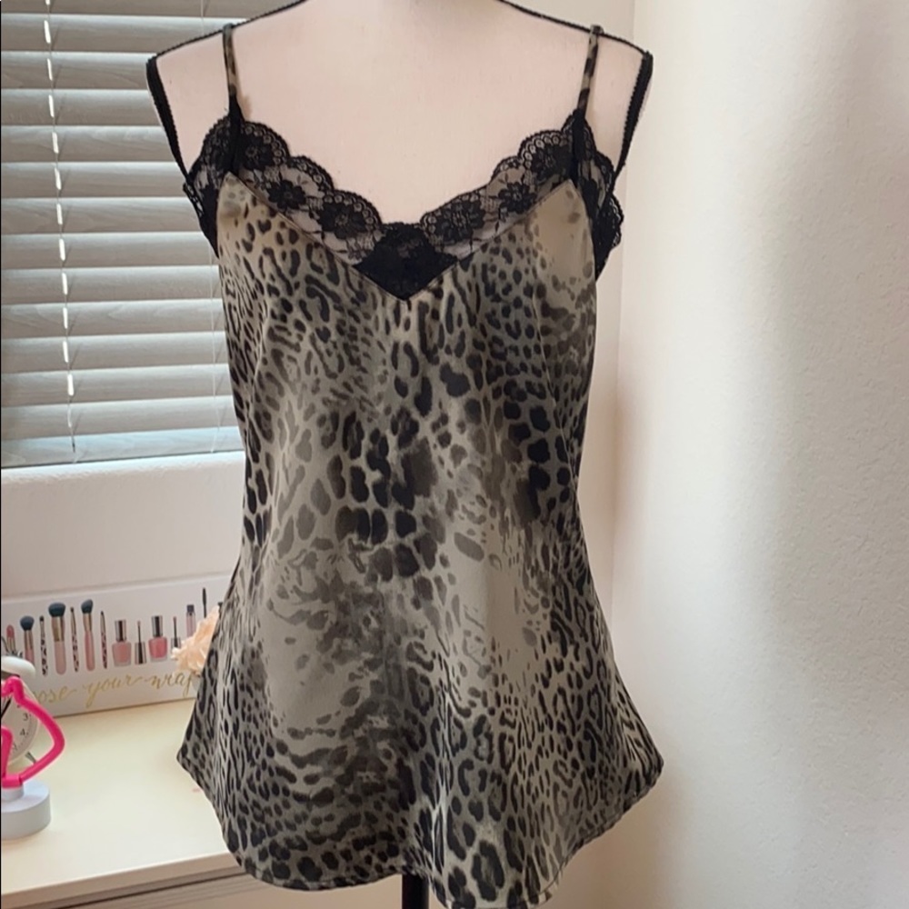 Davi & Dani leopard lace Tank Top